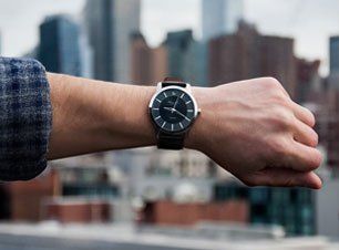 Blue wristwatch